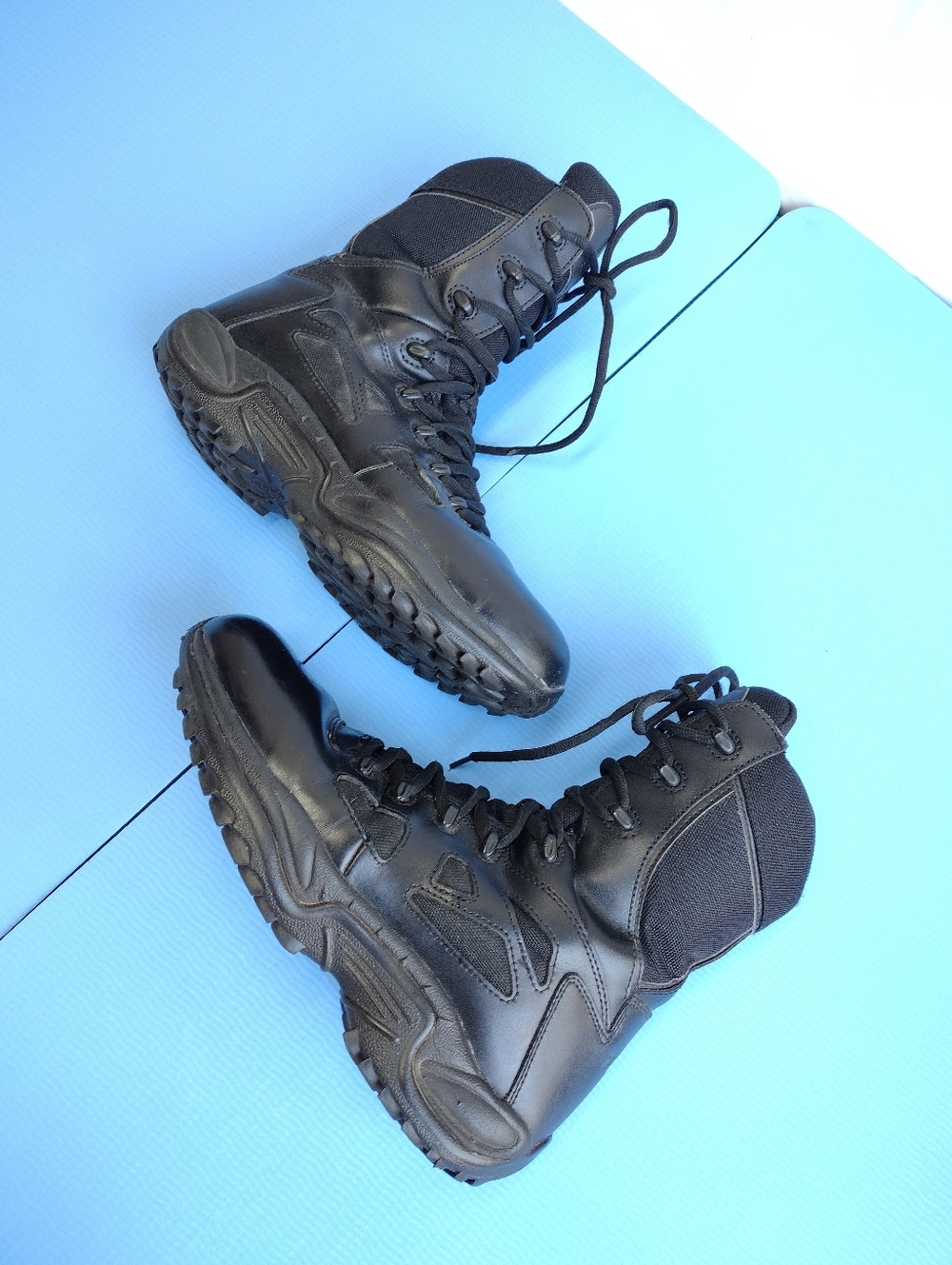 Reebok Rapid Response RB8875 Men's Leather Work 8" Boots Side Zipper Size 10 - Picture 9 of 12